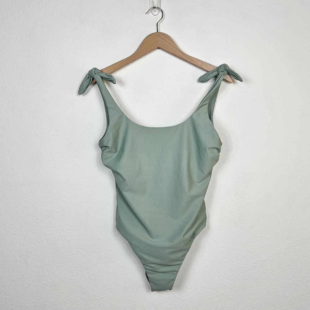 Sage Tie-Shoulder One-Piece Swimsuit - Women